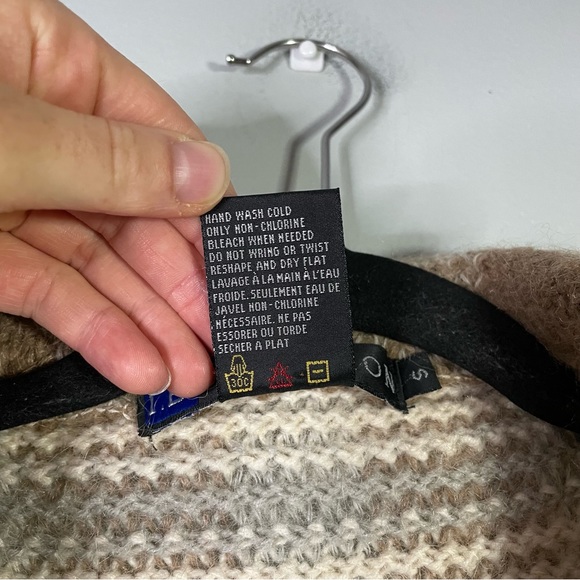 I.B. Diffusion Plaid Mohair Blend Winter Peacoat w/ Shoulder Pads Size Small - Picture 4 of 6